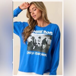 New Daydreamer Beastie Boys Cobalt Blue “Check YourHead” Long Sleeve  Merch Tee
